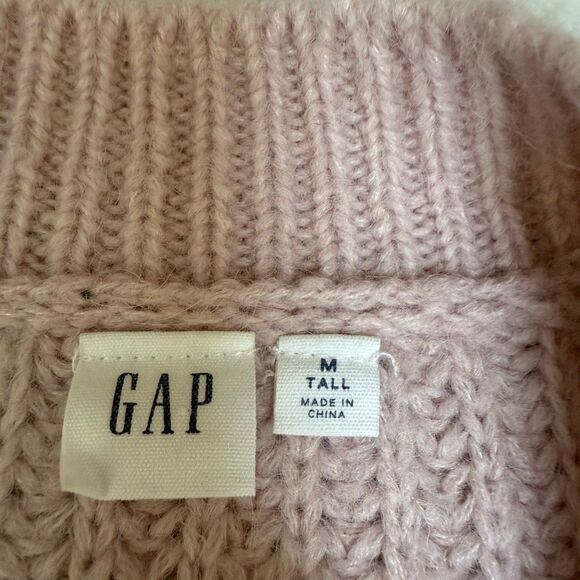Gap wool alpaca blend light pink sweater size M Tall - Picture 4 of 7